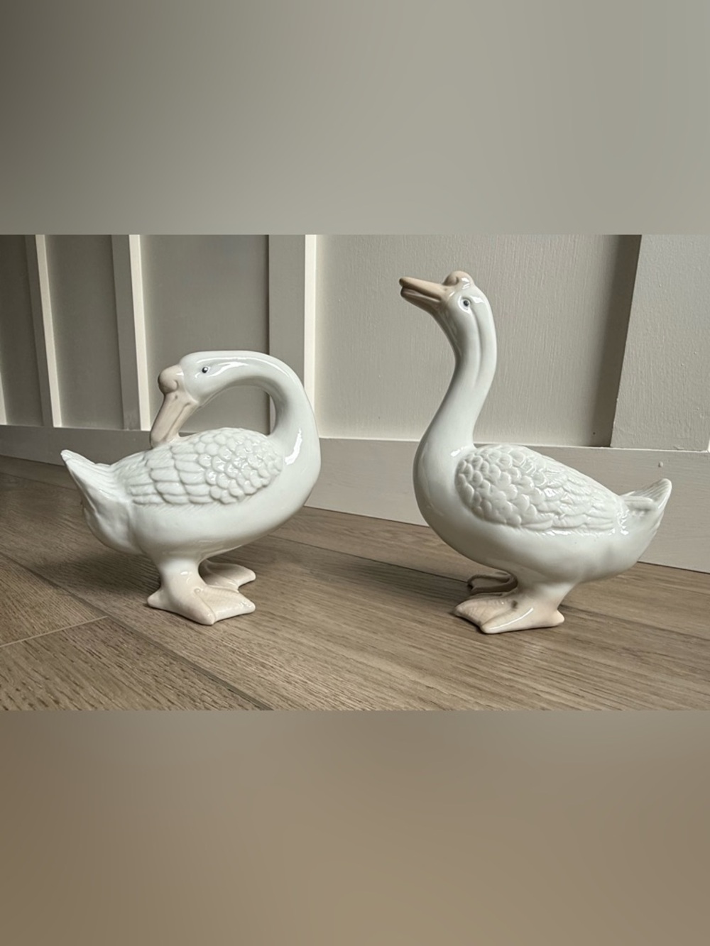 Vintage Fitz and Floyd Geese Figurines - Set of 2